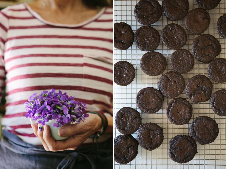 wild violets and chocolate cupcakes