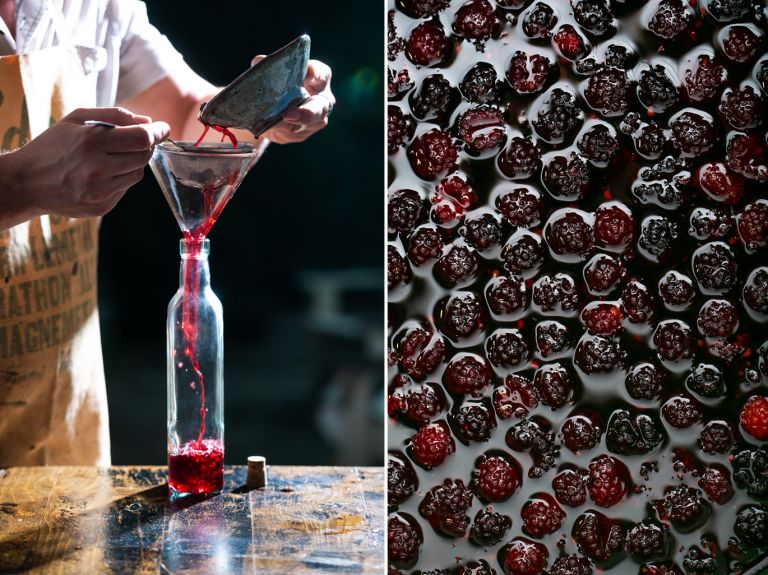 blackberry infused craft cocktails