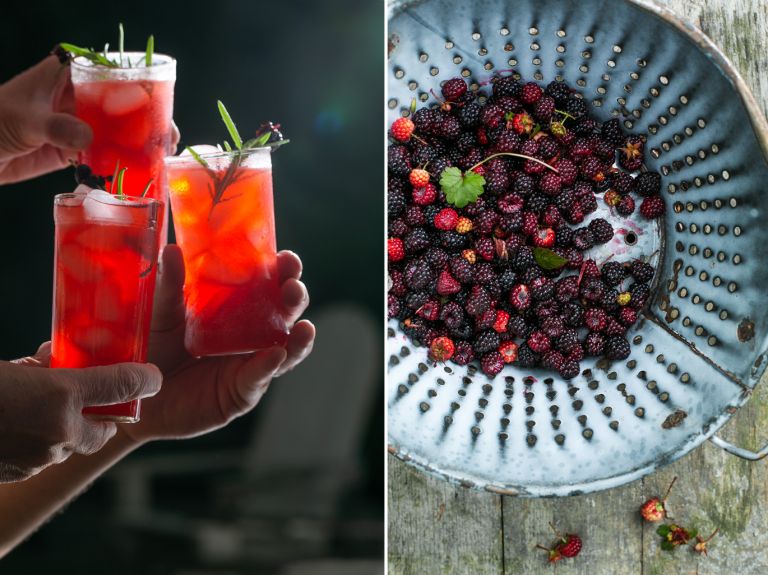 blackberry infused craft cocktails
